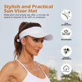 thumbnail image 2 of Womens Visor Hats for Women Adjustable Beach Sun Visors for Women Sports Outdoor Unisex Golf Tennis Visor for Men, 2 of 5