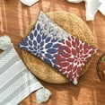 thumbnail image 3 of Navy Blue Red Dahlia Pillow Covers 12x20 Inch Spring Dahlia Flowers Modern Abstract Decorative Throw Lumbar Pillows Couch Cushion Case Summer Home Decor Patriotic 4th of July Decorations, 3 of 5
