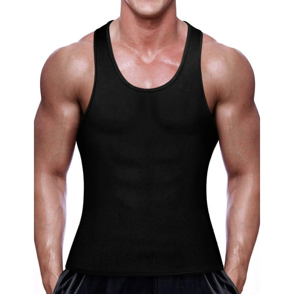 NonEcho Gilet de Sauna pour Hommes en Néoprène Perte de Poids Débardeur d'Entraînement Noir