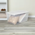 thumbnail image 4 of Sterilite 90 Qt Storage Box, Stackable Plastic Container, Home Organizer, White, 4 Pack, 4 of 8