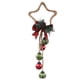 thumbnail image 1 of 2 piezas de piñas de pino navideñas, cascabeles y lazo con cuadros de búfalo, adornos para colgar en la puerta y en la pared, 1 of 5