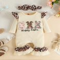 thumbnail image 2 of OUSITAID Infant Baby Girl Easter Clothes My 1st Easter Long Sleeves Ruffle  Neck Ruffle Romper Bow Headband, 2 of 9