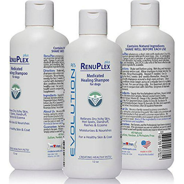 Evolution Pets Best Itchy Dog Shampoo Renuplex Plus Medicated Dog Shampoo Safe All Natural Dog Shampoo For Itchy Skin And Dog Dry Skin Walmart Com