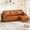 Cognac Tan, variant on 89" Leather Sofa with Convertible Chaise, Mid Century Modern L-Shape Couch with Deep Seat, Sectional Leather Couch for Living Room, Lounge, Cognac Tan