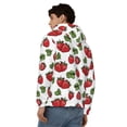 thumbnail image 4 of Kdxio Hand Drawn Strawberry Print Men Hoodies Casual Hoodies for Men with Zip Pockets Full Zip Long Sleeve Sweatshirt Sports Hooded Jacket-3X-Large, 4 of 5