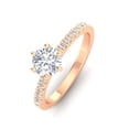 thumbnail image 3 of Certified 1.25 Carat TW Round Natural Diamond Engagement Rings in 14k Rose Gold, 3 of 5