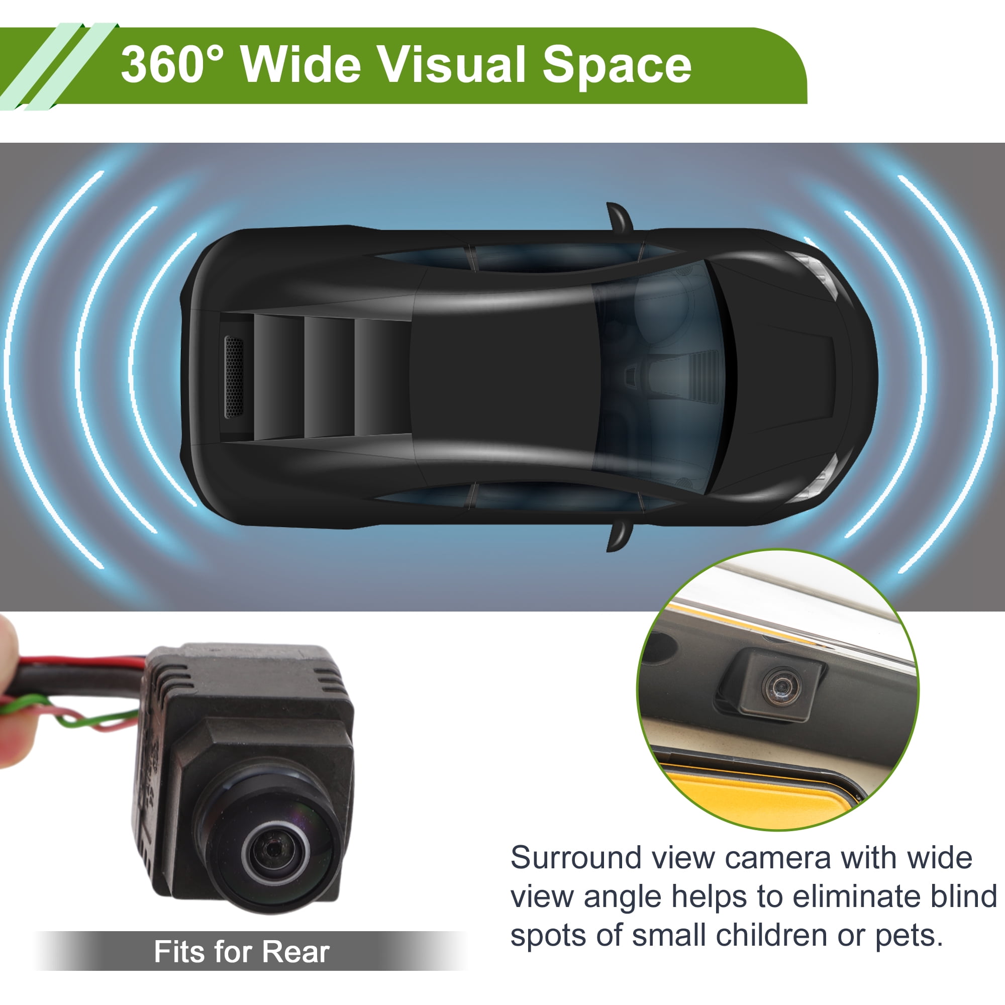 Unique Bargains Rear Camera for Mercedes C/GLC/S License Plate