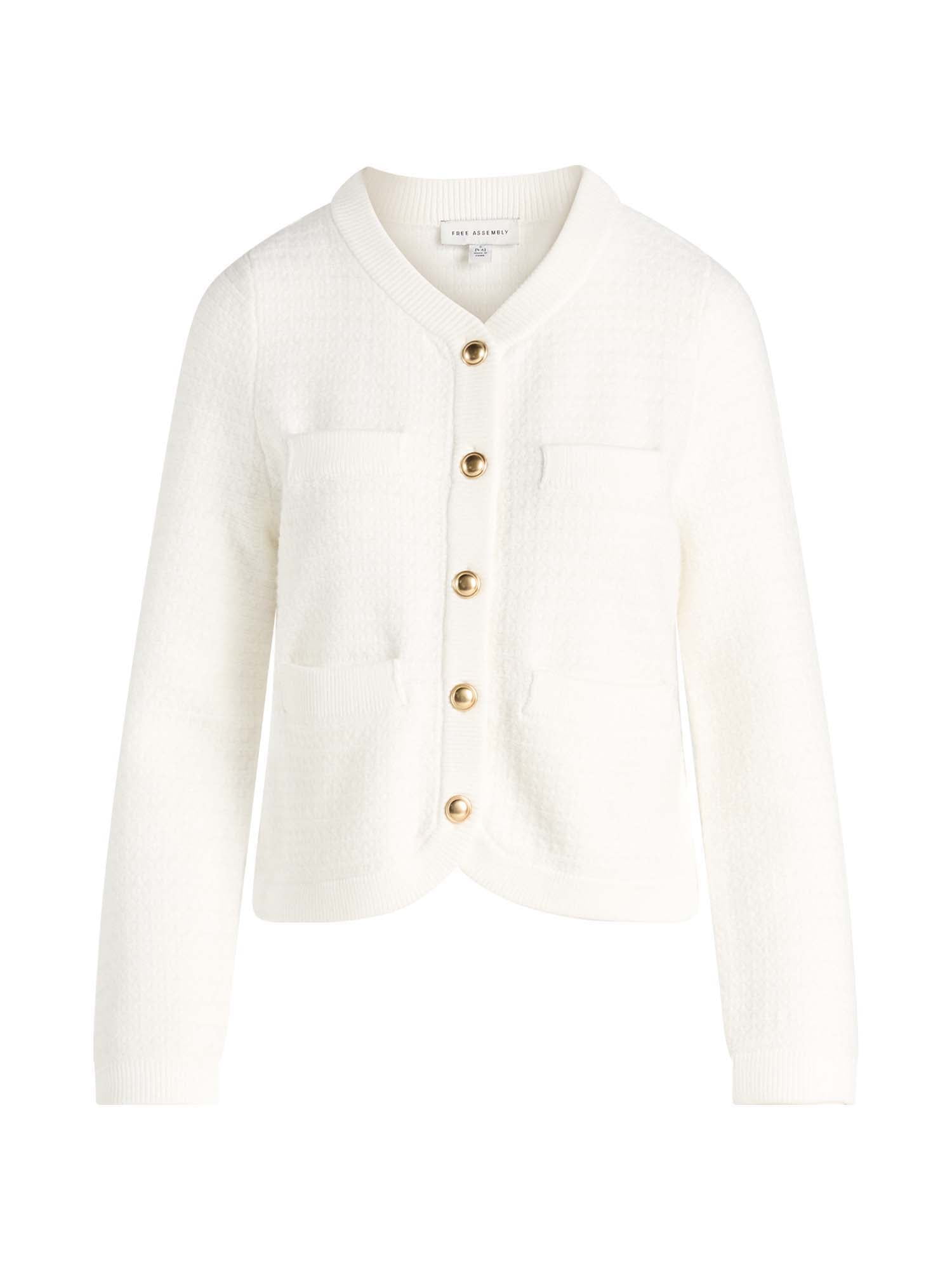 Free Assembly Women's and Women's Plus Textured Cardigan