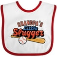 thumbnail image 3 of Inktastic Grandpa's Little Slugger Boys or Girls Baby Bib, 3 of 4