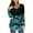 Green, variant on IROINNID Womens Long Sleeve V-Neck Shirts Home Floral Butterfly Printed Pullover Buttons Blouse Tops,Blue