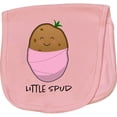thumbnail image 2 of Inktastic Little Spud Pink Baby Burp Cloth, 2 of 3