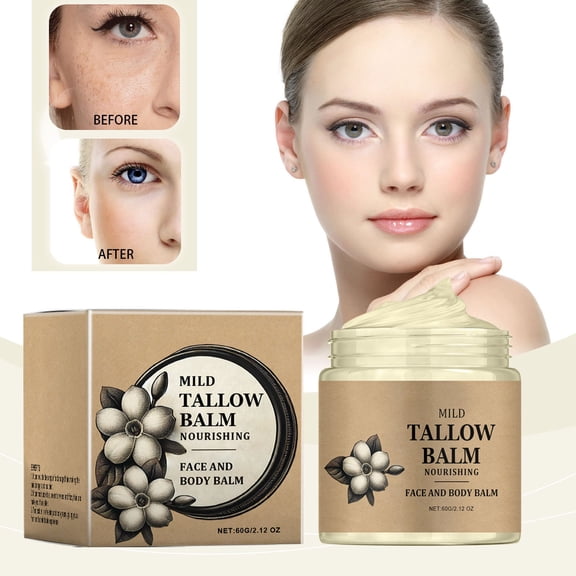 Beef Tallow Moisturiser Natural Grass-fed Beef Tallow Face And Body Moisturiser 60g