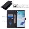 thumbnail image 3 of Compatible avec Motorola Moto G53 Étui en Cuir PU Classique Embossé avec Porte-Cartes Coque Antichoc, 3 of 5