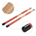 thumbnail image 2 of Palillo de tambor 1 Par Drum Rods Sticks + 1 Par Drum Brushes Drum Stick Set con bolsa de almacenamiento para Jazz Folk Music Tomshoo Palillo de tambor, 2 of 6