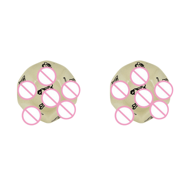 Dice Diversión Sexo 12 Lados Erotic Love Sexy Posture Pareja Toys (luminoso)