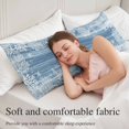 thumbnail image 5 of Blue Coastal Nautical Body Pillow Cover 20 x 54 Inch Decorative Pillow Cover Summer Ocean Sea Waves Starfish Coral Lumbar Pillowcase Seasonal Rectangle Cushion Case for Couch Sofa Bed Living Room, 5 of 9
