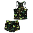 thumbnail image 2 of Xoenoiee Heart Jamaica Flag Seagull Print Girls Swimsuits Tankini Set with Shorts Sleeveless Bathing Suits Teen Juniors Girl Two Piece Swimwear, Size 14-15 Years, 2 of 7