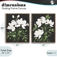 thumbnail image 3 of Stupell Industries Cottage White On Black Blooms Brown 2pc Floating Frame Art Set, 17 x 21 each, by Lucille Price, 3 of 7