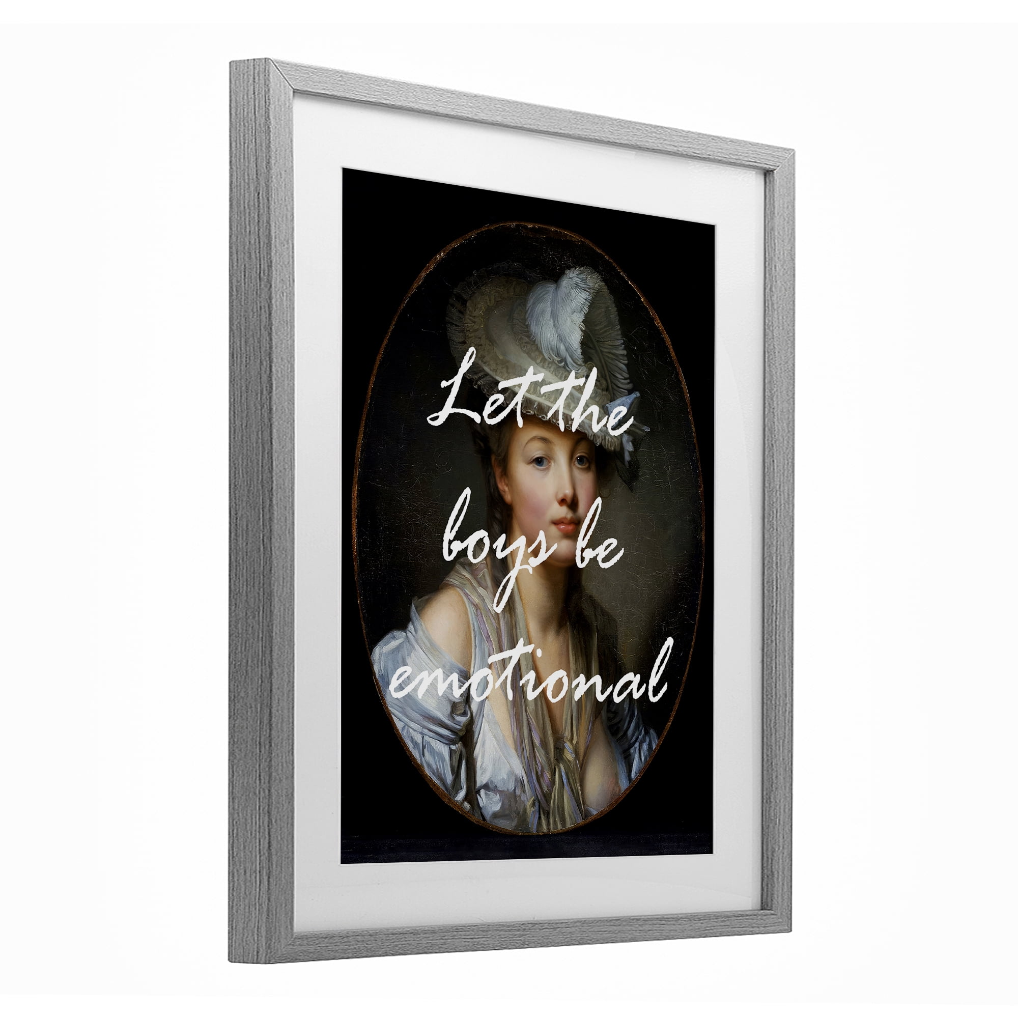 Stupell Industries Let The Boys Be Emotional Gray Framed Print Under Glass, design by Tina LeCour