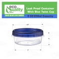 thumbnail image 3 of [48 PACK] 8oz Twist Top Storage Containers - Airtight Plastic Food Storage Canisters with Twist & Seal Lids, Leak-Proof - Meal Prep, To Go, Reusable, Stackable, BPA-Free Snack Containers (8 Ounce), 3 of 7