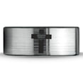 thumbnail image 2 of Tungsten Heart Cross Band Ring 8mm Men Women Comfort Fit Brushed Gray Flat Cut Black Polished, 2 of 4