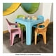 thumbnail image 4 of Mesa Infantil y 4 Sillas de Colores para Niños Plástico Resistente Comer Dibujar Rattan Nube Color Azul, 4 of 4