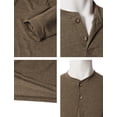 thumbnail image 4 of H2H Mens Casual Slim Fit 3/4 Sleeve Henley Jersey Shirts (CMTTS0205), 4 of 6