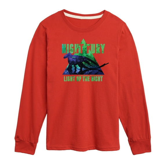 How to Train Your Dragon - Night Fury Light Up The Night - Toddler & Youth Long Sleeve Graphic T-Shirt