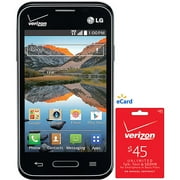 Verizon LG Optimus Zone 2 Prepaid Smartphone w/$45 Airtime Card