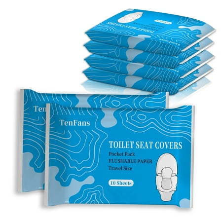 Toilet Seat Covers (60 pack), XL Flushable and Biodegradable Paper Toilet Seat Cover Disposable for Adult and Kidsâ- Potty Training, Great for Airplane, Public Restroom and Camping