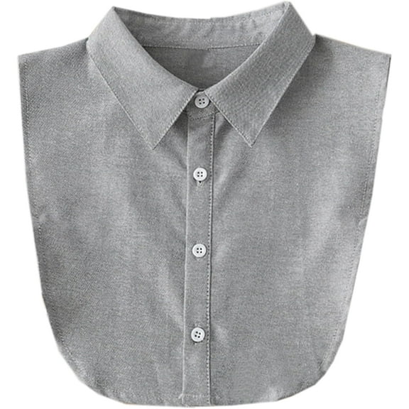 Camicover Cotton Fake Collar Detachable Dickey Collar Half Shirts Blouse False Collar Top for Women Girls Outfits Medium
