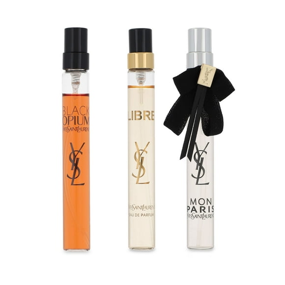 Z6 SET MINI YSL 3PZS MON PARIS 10ML EDP SPRAY/ LIBRE 10ML EDP SPRAY/ BLACK OPIUM 10ML EDP SPRAY