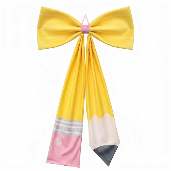 Oversized Pencil Bow, Preppy Style Decorative Pencil Accessory for Graduation Party Welcome Events, Large Pencil Ornament for Celebration Decor and Photo Display