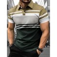 thumbnail image 3 of 3D Printed Short Sleeve, Buttons Men's POLO Shirt Color Figure Men's Spring And Summer Street Laps T-Shirt, 3 of 3