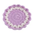 thumbnail image 1 of Trayknick Table Coaster Wave Lace Fine Workmanship Knitted Colorful Woolen Yard Cup Mat for Daily Use, 1 of 8