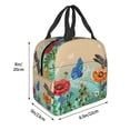 thumbnail image 3 of Easygdp Colorful Plants And Insects for Lunch Bag for Work Large Lnsulated Lunch Bag,Leakproof Lunch Box, 3 of 8