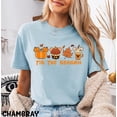 thumbnail image 2 of MoodThreads Studio Unisex Tis the Season Cute Pumpkin Coffee Cupcake Fall Garment-Dyed Graphic Tee, 2 of 6