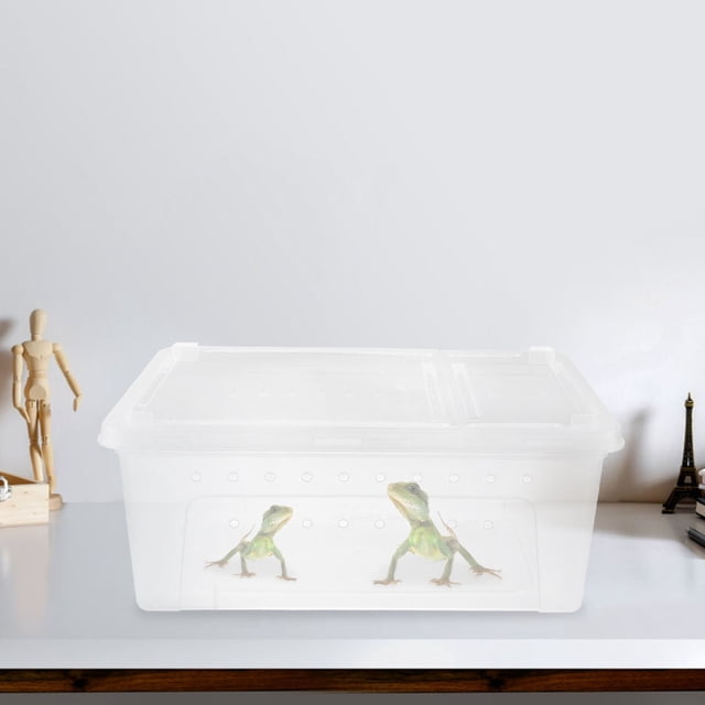 WRITWAA Reptile Transport Container 1Pcs Rectangular Box for Snakes and Lizards 25.8X15.1X11cm