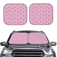thumbnail image 6 of Lsque Cute Watermelon Flamingo 2 PCS Windshield Sun Shade | CarFoldable Window Covers | Car Accessories Reflect UV for Universal Cars SUV Truck | Medium, 6 of 7