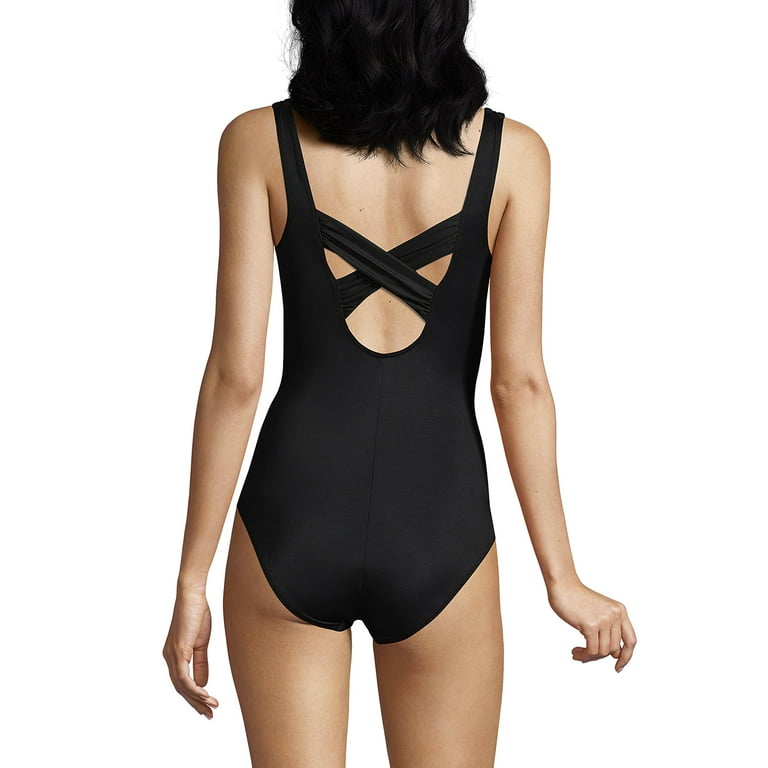 Chlorine Resistant High Neck Tummy Control One Piece Swimsuit