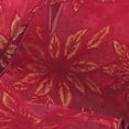thumbnail image 2 of The Ribbon People Sheer Red and Gold Flocked Poinsettia Wired Craft Ribbon 4" x 20 Yards, 2 of 2