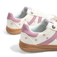 thumbnail image 3 of LUCKY STEP Fashion Floral Embroidery Retro Sneakers Casual Walking Shoes,White/Pink,Womens, 3 of 6