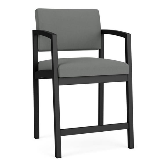 Pemberly Row Modern Fabric Hip Chair in Black/Open House Asteroid