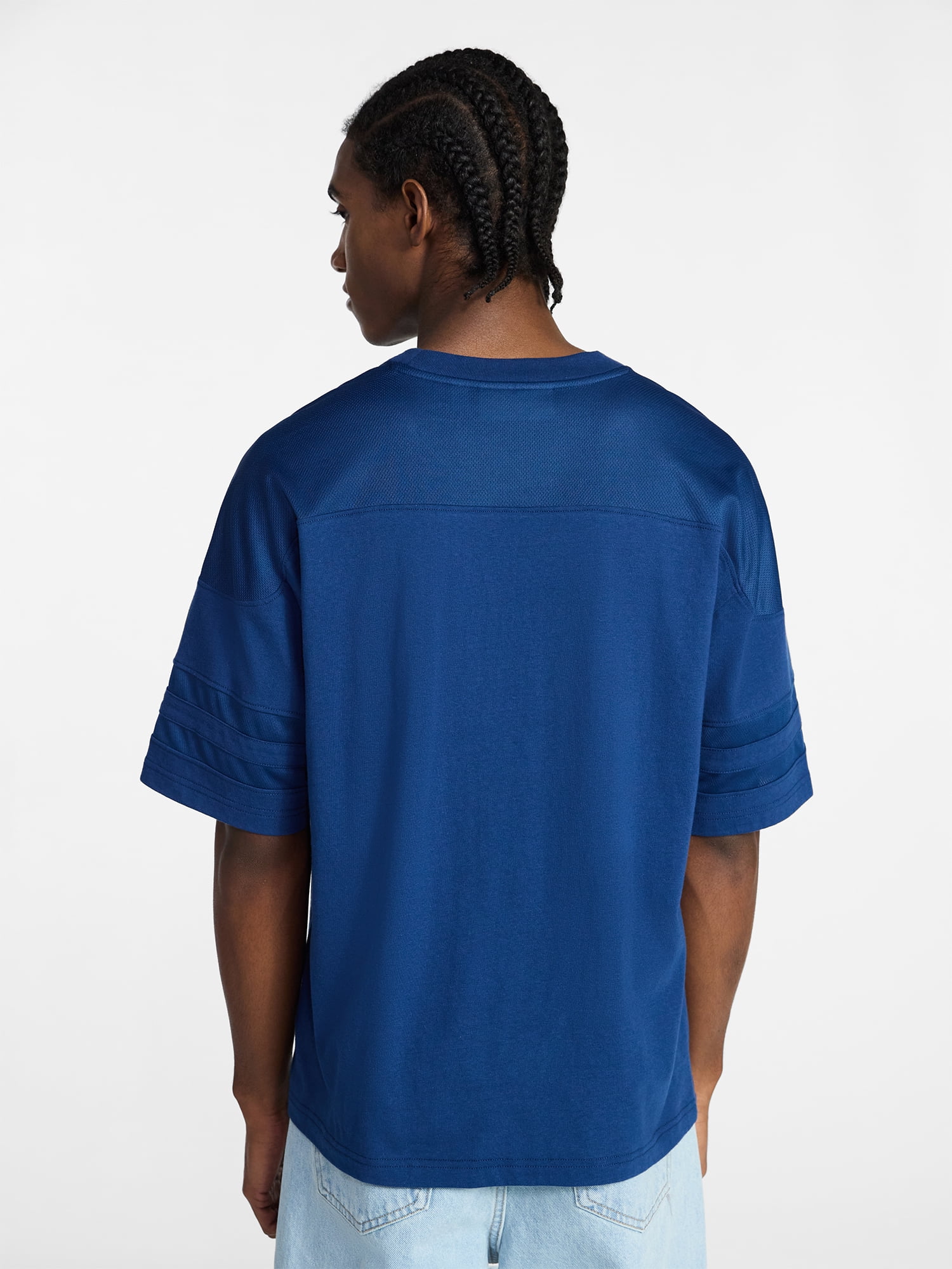 No Boundaries Mesh Football Tee with Short Sleeves, Men's XS-4XLT