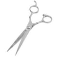 thumbnail image 5 of 7 Inch Length Straight Scissors for Long Short Thick Hard Soft Hair for Men Women Silver Tone, 5 of 6