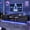 80" Black, variant on Blotout 70.9" Modern Entertainment Center for TVs Up to 90", LED TV Console with Sliding Doors, Open Storage Shelves, High Gloss Media Cabinet for Living Room
