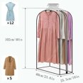 thumbnail image 3 of Bolsas para ropa con fuelle transparente, bolsas para trajes de 40" para guardar ropa, camisas, abrigos y vestidos en el armario, 3 paquetes, 3 of 5