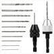 thumbnail image 1 of Broca de Portabrocas Sin Llave, Adaptador de Portabrocas de 2 Piezas con 10 Brocas, Convertidor de Cambio Rápido de Portabrocas de Vástago Hexagonal de 1/4 de Pulgada, 1 of 7