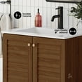 thumbnail image 3 of Bron 24" Freestanding Bathroom Vanity in Brown Oak with Sink Top, 3 of 11