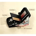 thumbnail image 3 of Men's Zipper Bifold Wallet, Woven Synthetic Leather with ID Window and Coin Pocket, 3 of 6